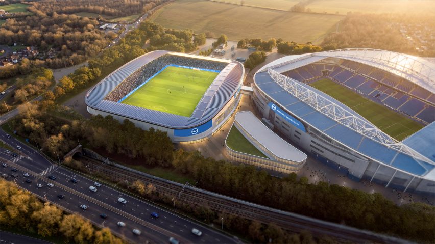 Render of Brighton and Hove Albion women's football stadium