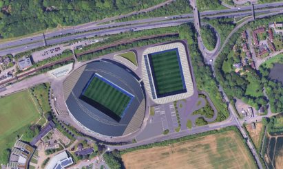 Render of Brighton and Hove Albion women's football stadium
