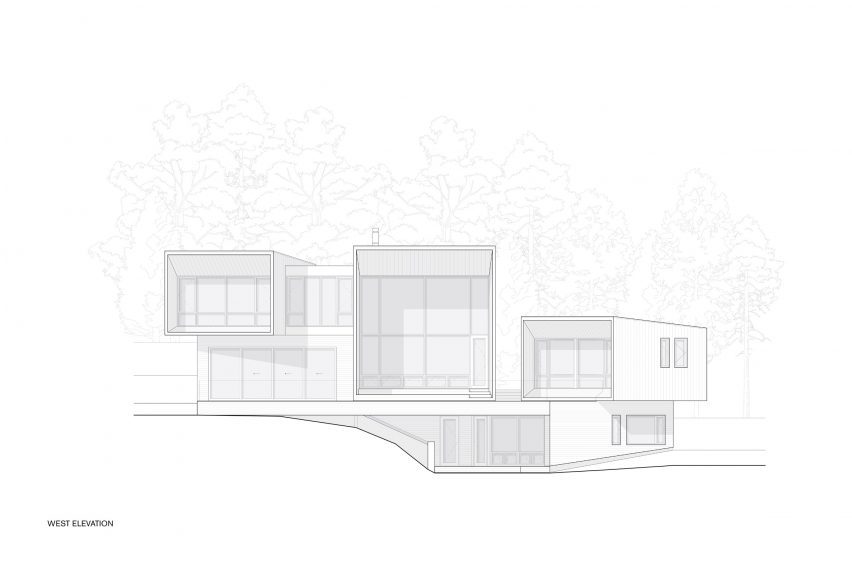 Elevation of Cedar's Kin by Omar Gandhi Architects