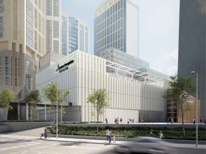 Exterior render of the Centre Pompidou Hanwha by Wilmotte & Associés
