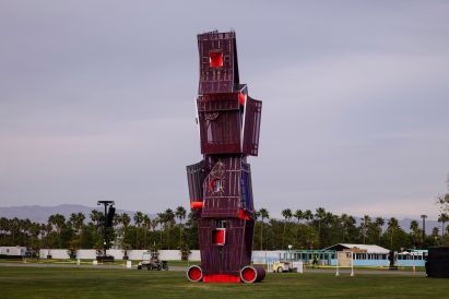 Brutalist tower at Coachella