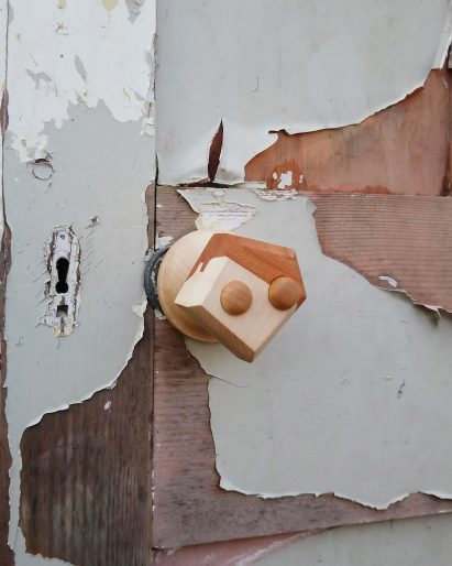 Wooden door knob