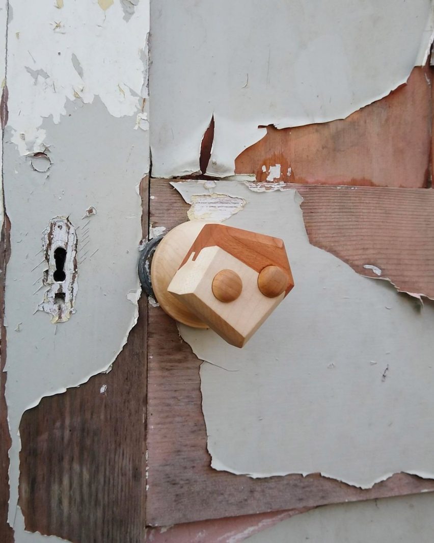 Wooden door knob