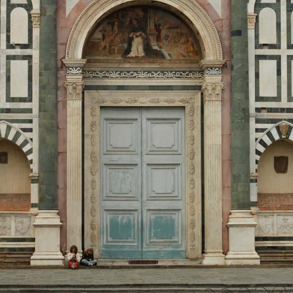 a photograph of a large door on a building