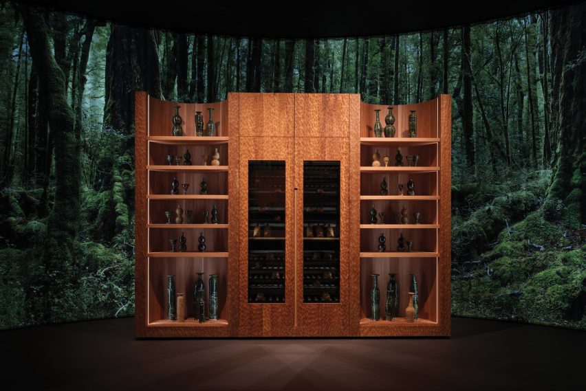 Wooden cabinets at Eurocucina
