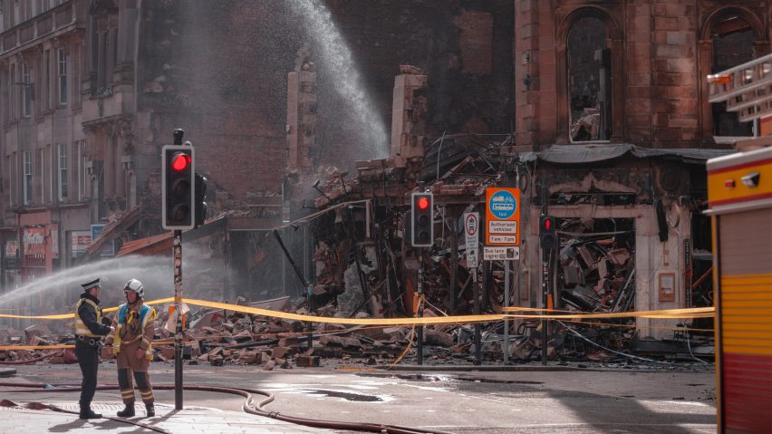 Aftermath of the Union Street fire in Glasgow