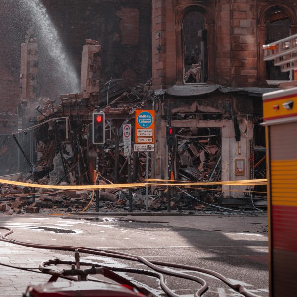 Aftermath of the Union Street fire in Glasgow