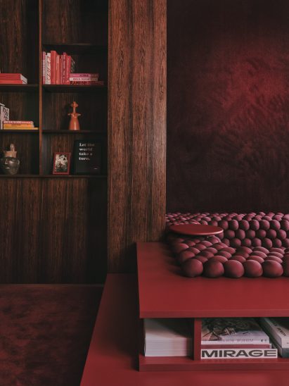 Furniture made from pink squidgy balls