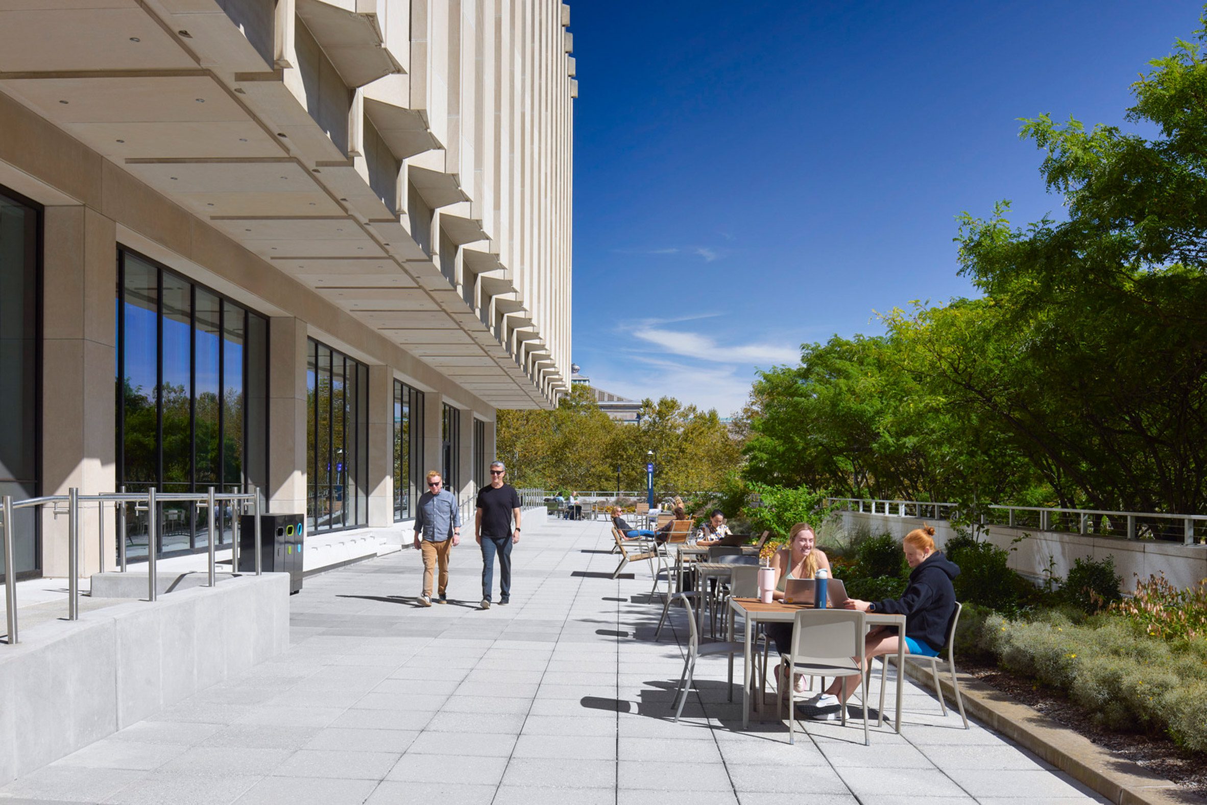 Outdoor terrace at the University of Pittsburgh