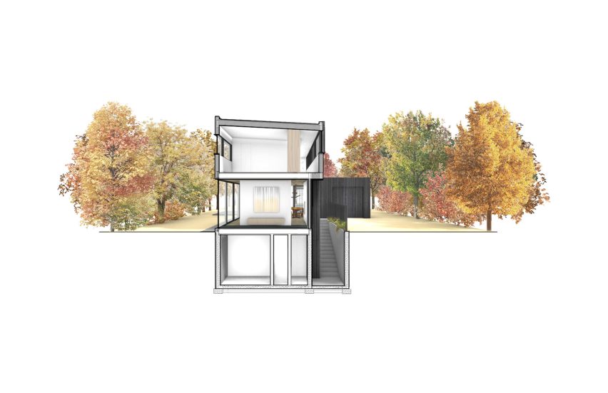 Section of House in Amagansett by Khanna Schultz