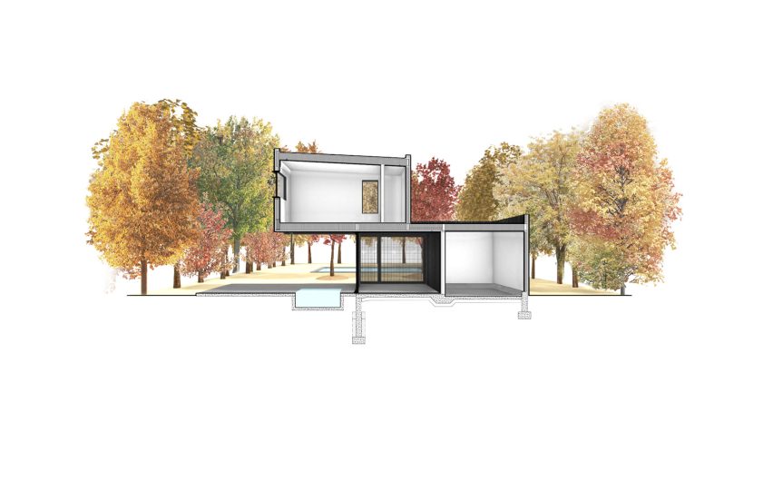 Section of House in Amagansett by Khanna Schultz