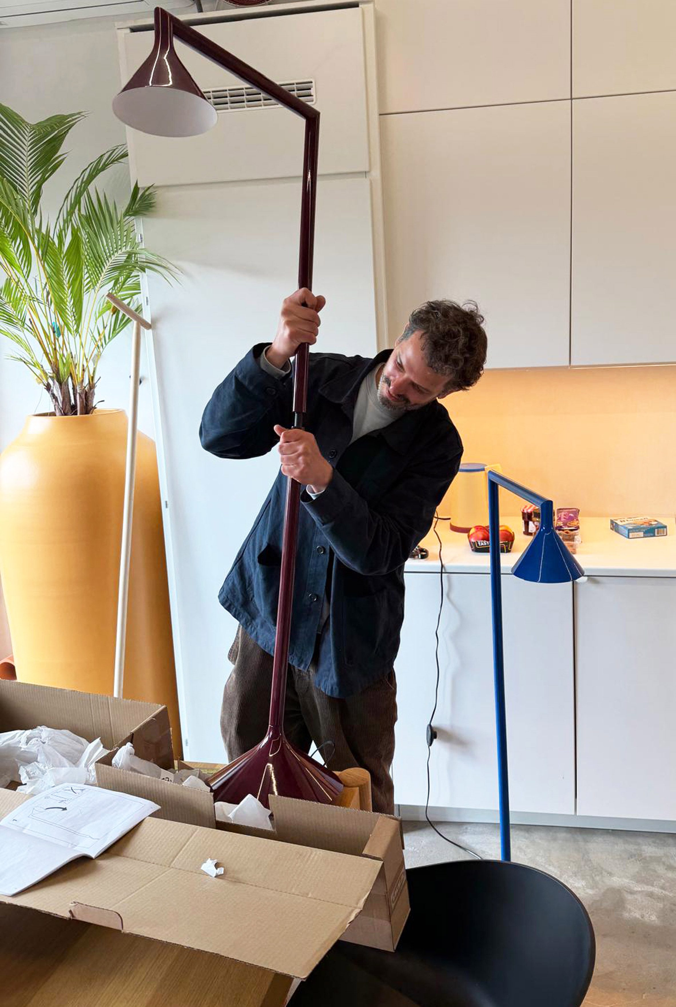 Lex Pott in his studio in Rotterdam