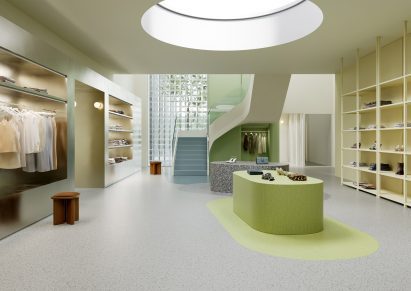 Green retail interior