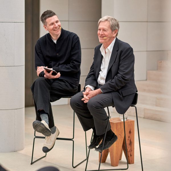 Portrait of Max Fraser and John Pawson during the Gaggenau talk