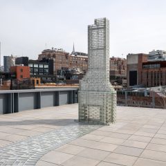 Kelly Akashi Glass-brick chimney at the Whitney Museum