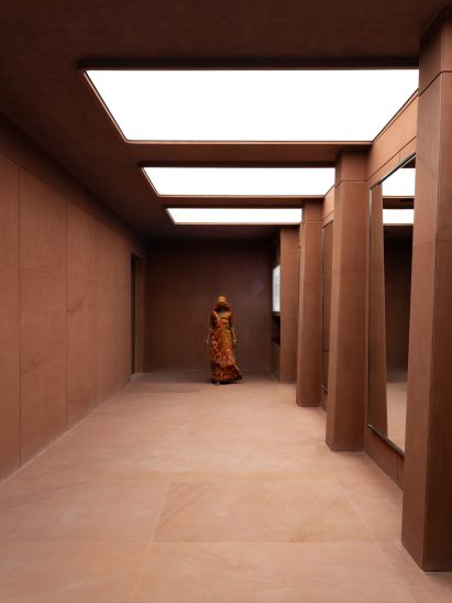 Upper level with a bridal saree