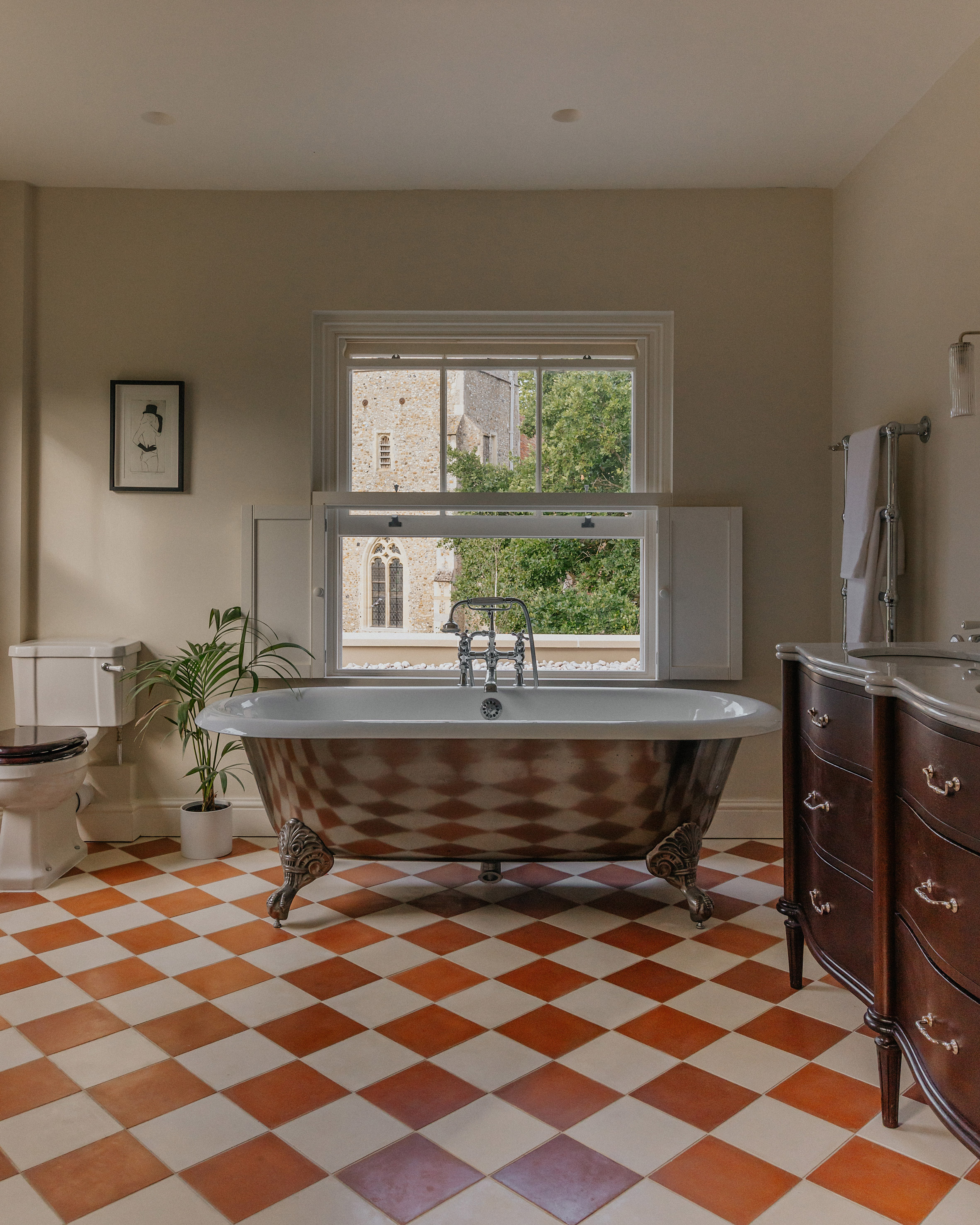 Bathroom interior at Church House by Neil Dusheiko Architects