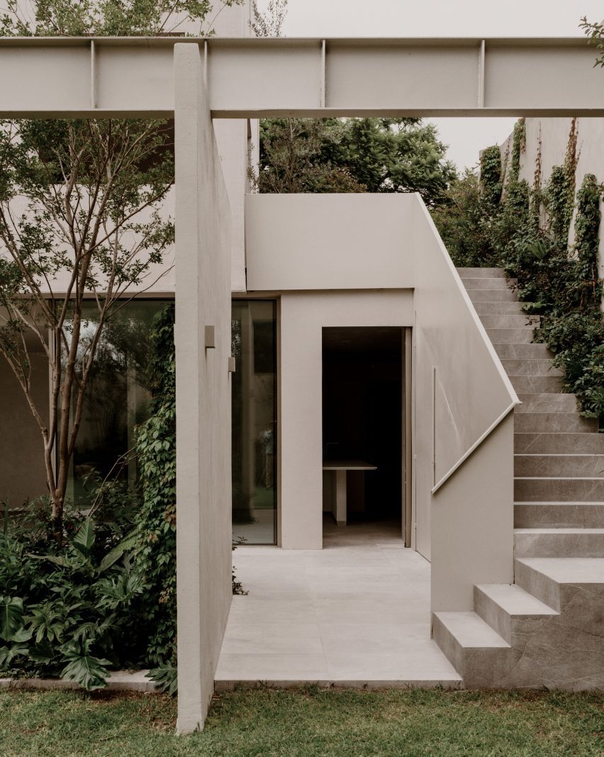 Concrete house with terrace