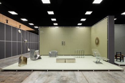Galerie Philia exhibition with steel furniture