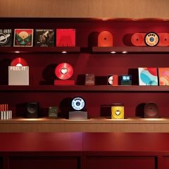Exhibition display showing a range of objects and devices within Samsung's Design is an Act of Love installation