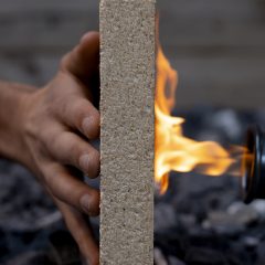 Fireproof sawdust struvite composite material by researchers at ETH Zurich and Empa