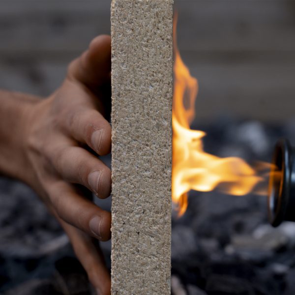 Fireproof sawdust struvite composite material by researchers at ETH Zurich and Empa