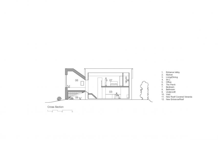 Section of Seagull Cottage by Architectural Farm