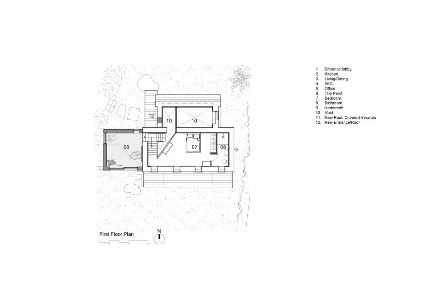 Plan of Seagull Cottage by Architectural Farm