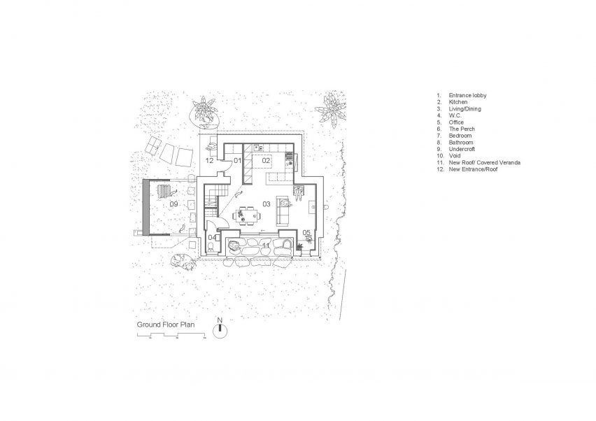 Plan of Seagull Cottage by Architectural Farm