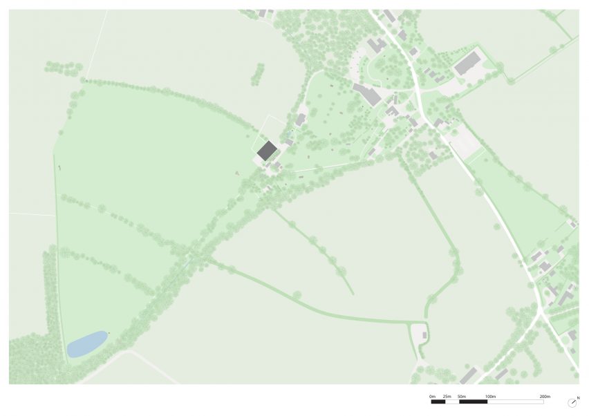 Site plan of Sheep Field Barn, Henry Moore Studios & Gardens, by DSDHA // Rob Hill