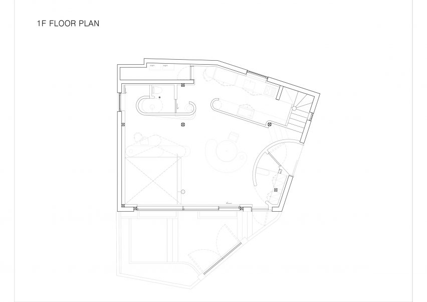 First floor plan of Myeongnyun Sogul by Sukchulmok and BRBB
