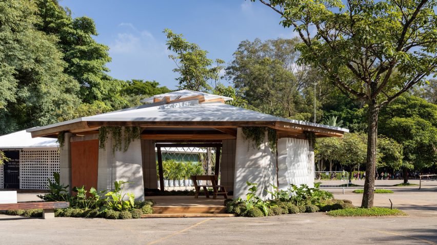 Brazilian architecture in a park