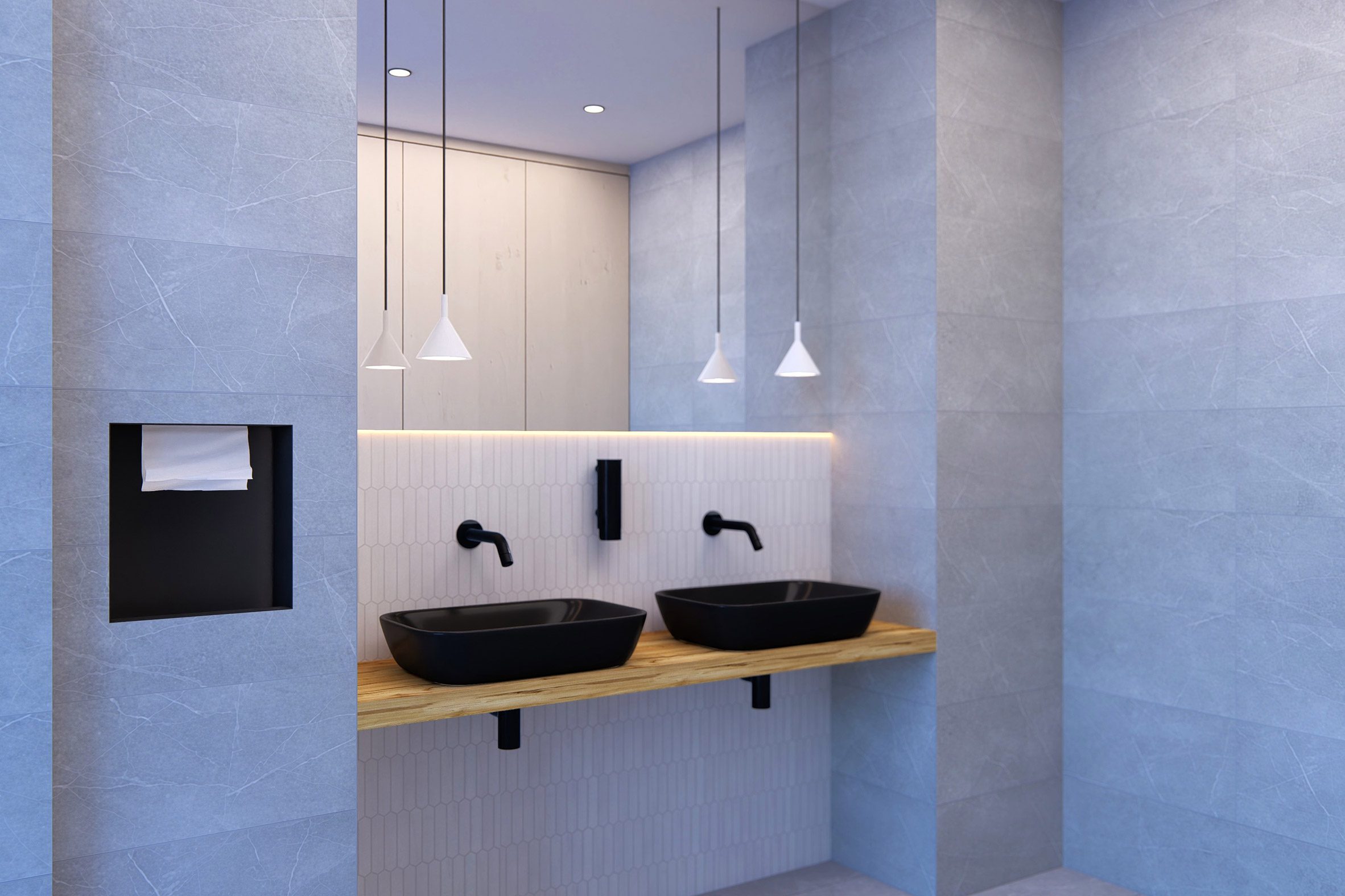 T520 towel dispenser and waste bin by Duten