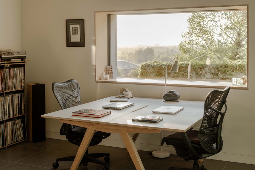 Office space with large window in Oxfordshire