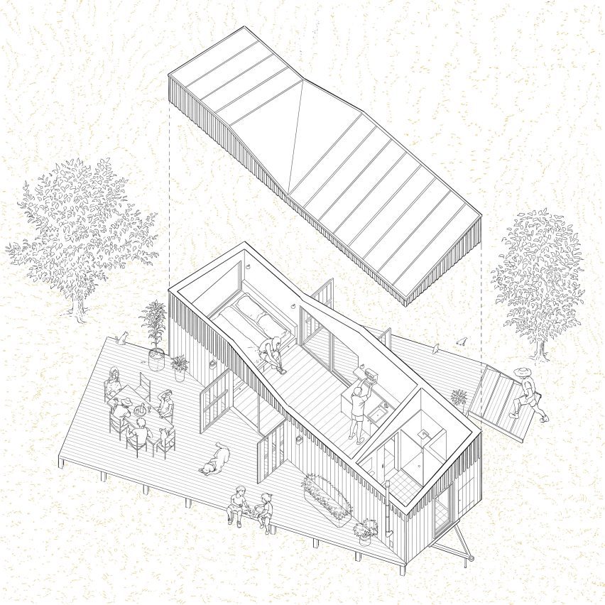 Axonometric of The Root by Kasawoo
