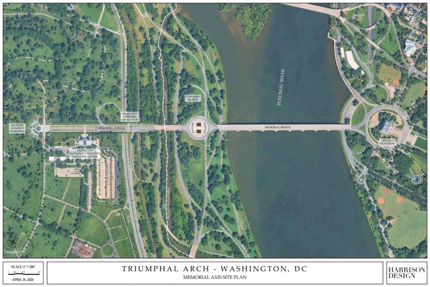 President Trump arch