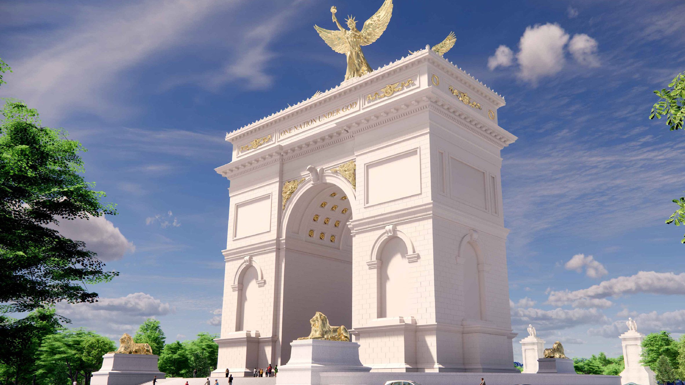 President Trump Triumphal Arch Washington