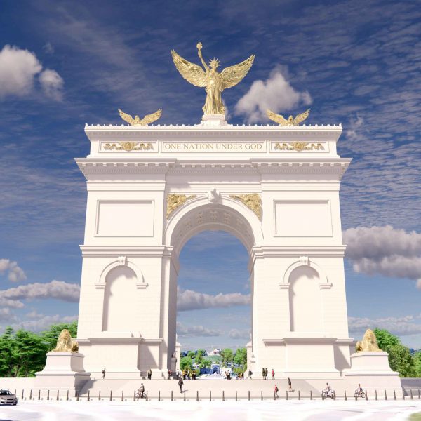 President Trump arch