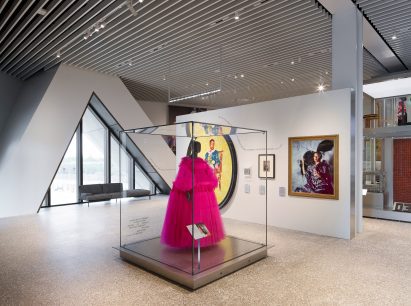 Interior of V&A East Museum in London by O'Donnell + Tuomey