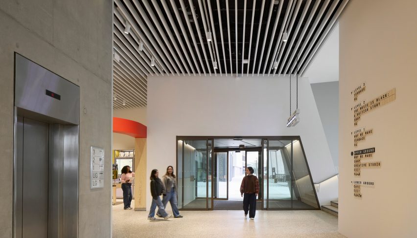 Interior of V&A East Museum in London by O'Donnell + Tuomey