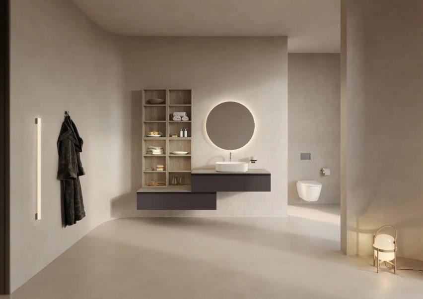 Verso modular bathroom furniture collection by Roca