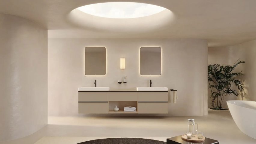Verso modular bathroom furniture collection by Roca