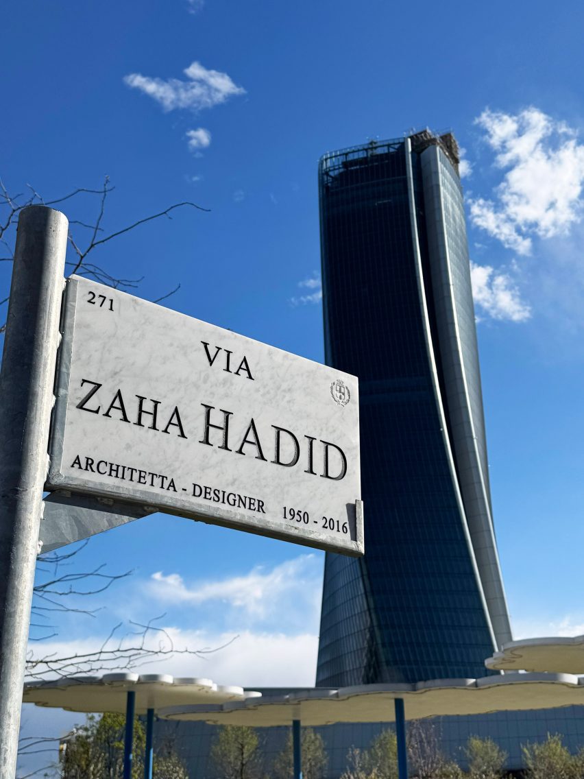 Via Zaha Hadid in Milan