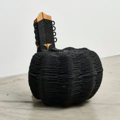 Sculptural black chair
