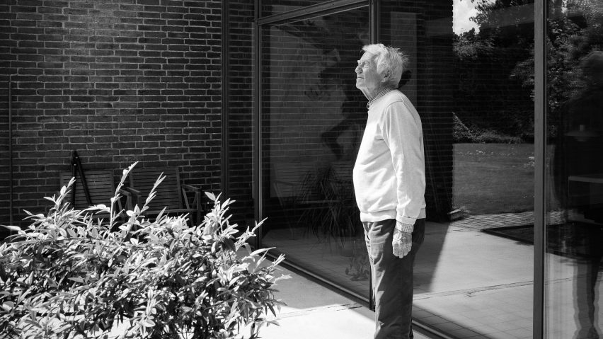 Photograph of Knud Holscher for archival exhibition