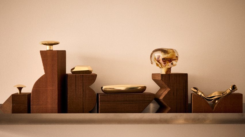 Wooden martini tables displayed in context