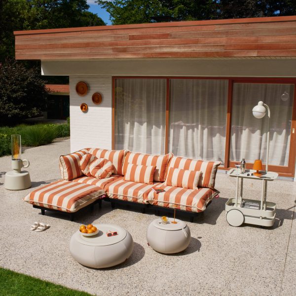 Display of outdoor summer furniture by Fatboy