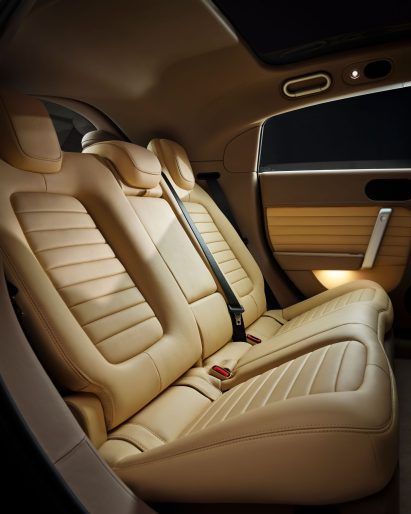 Ferrari Luce rear seats in yellow leather