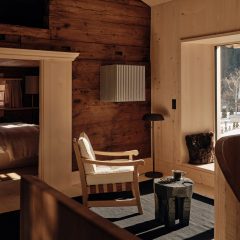 Wooden interior of Austrian lodge