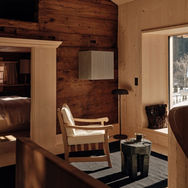 Wooden interior of Austrian lodge